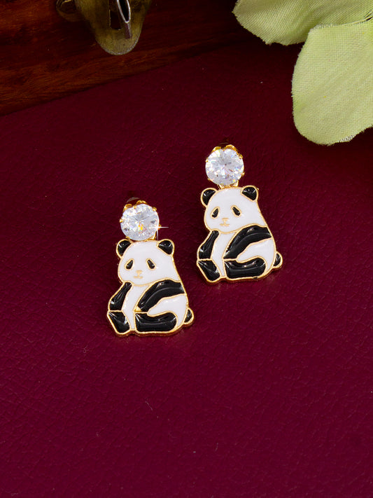 Cute Sitting Panda Earrings For Women and Girls