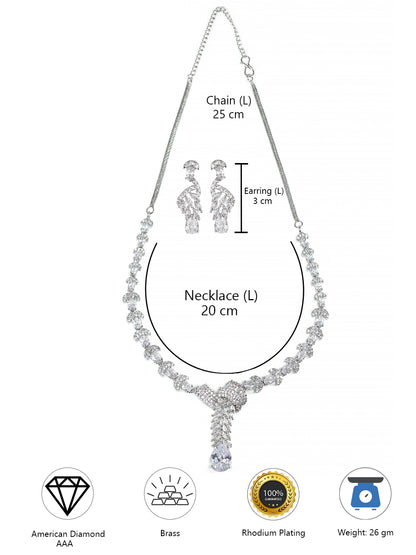 American Diamond Designer Statement Premium Jewellery Set