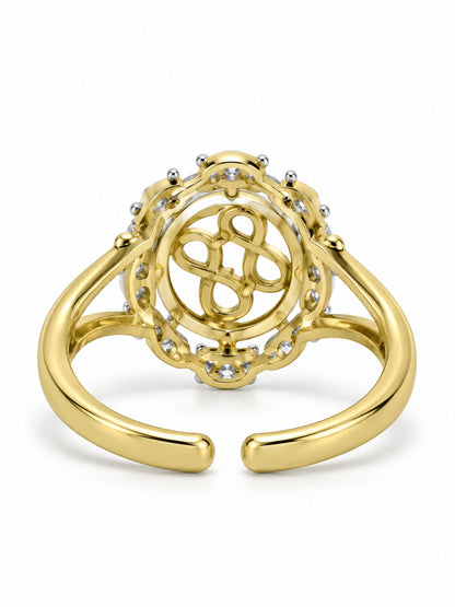 Gold Plated AD Finger Ring for Women