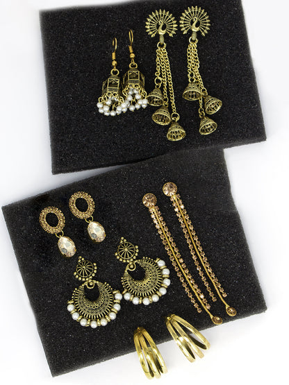 Pack of 6 Traditional Drop Earrings
