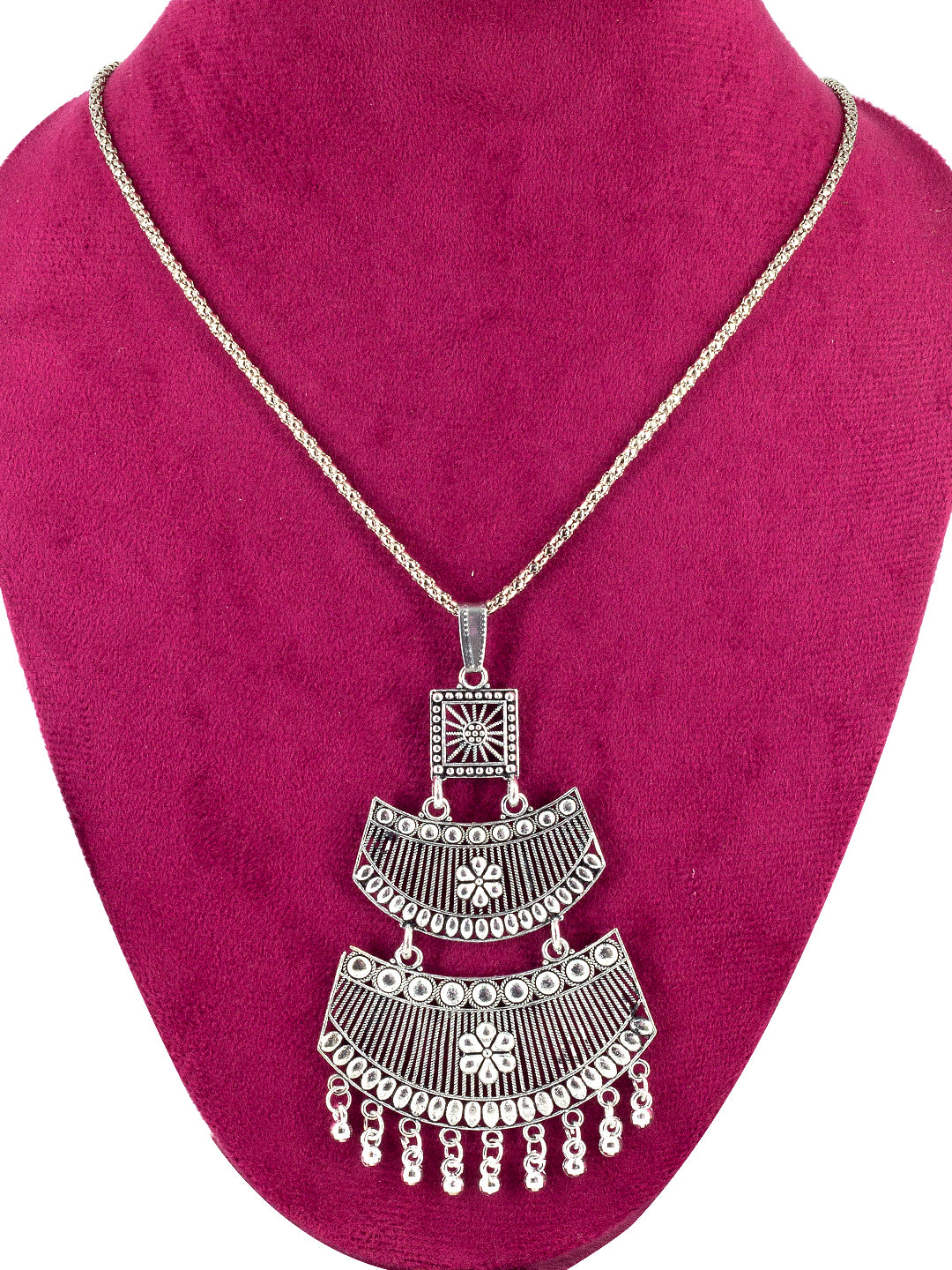 Set of 3 Oxidised Statement Long Necklaces
