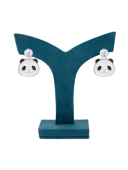 Cute Panda Face Drop Earrings for Women and Girls