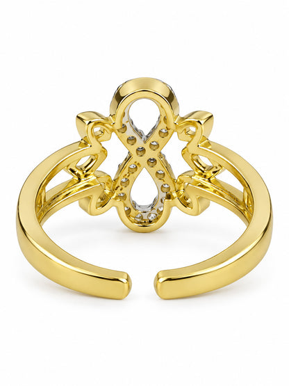 Gold Plated AD Finger Ring for Women