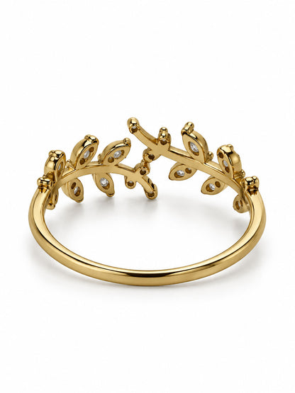 22K Gold Plated AD Finger Ring for Women