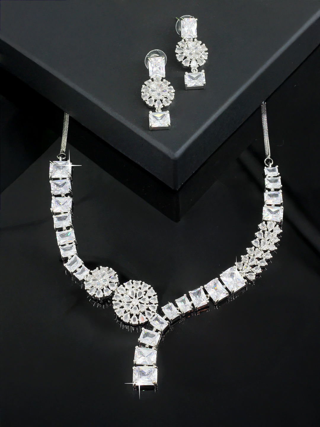 American Diamond Designer Premium Party Jewellery Set