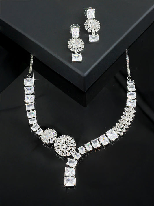 American Diamond Designer Premium Party Jewellery Set