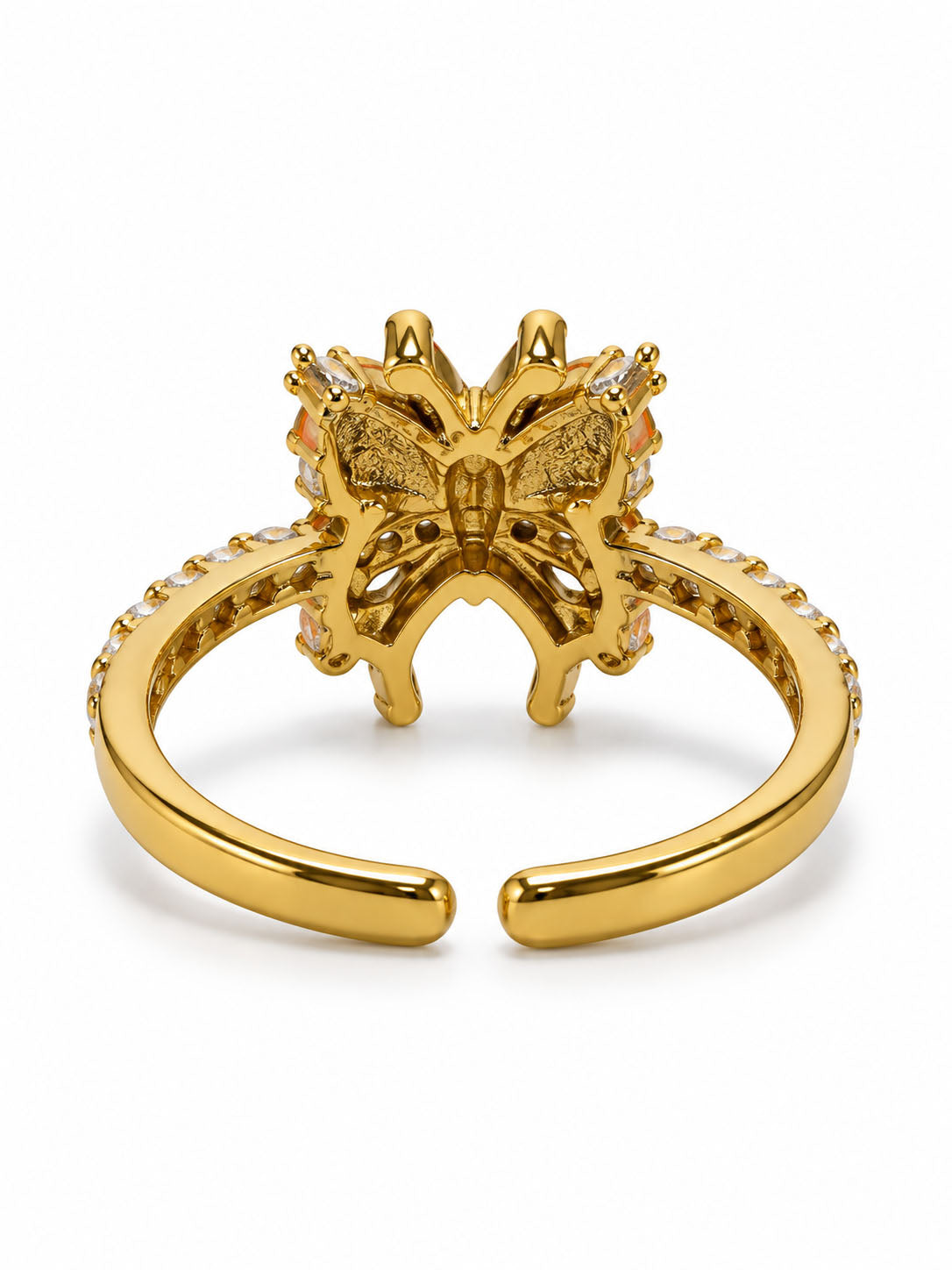 22K Gold Plated AD Finger Ring for Women