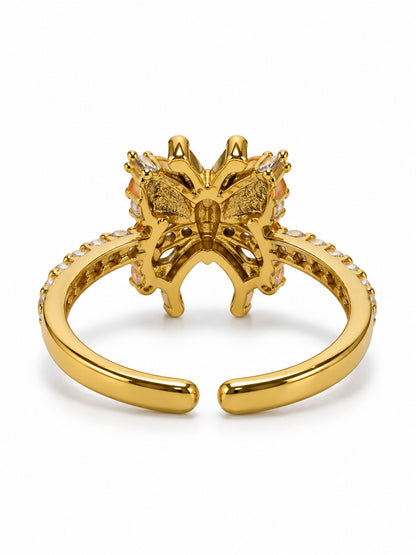 22K Gold Plated AD Finger Ring for Women
