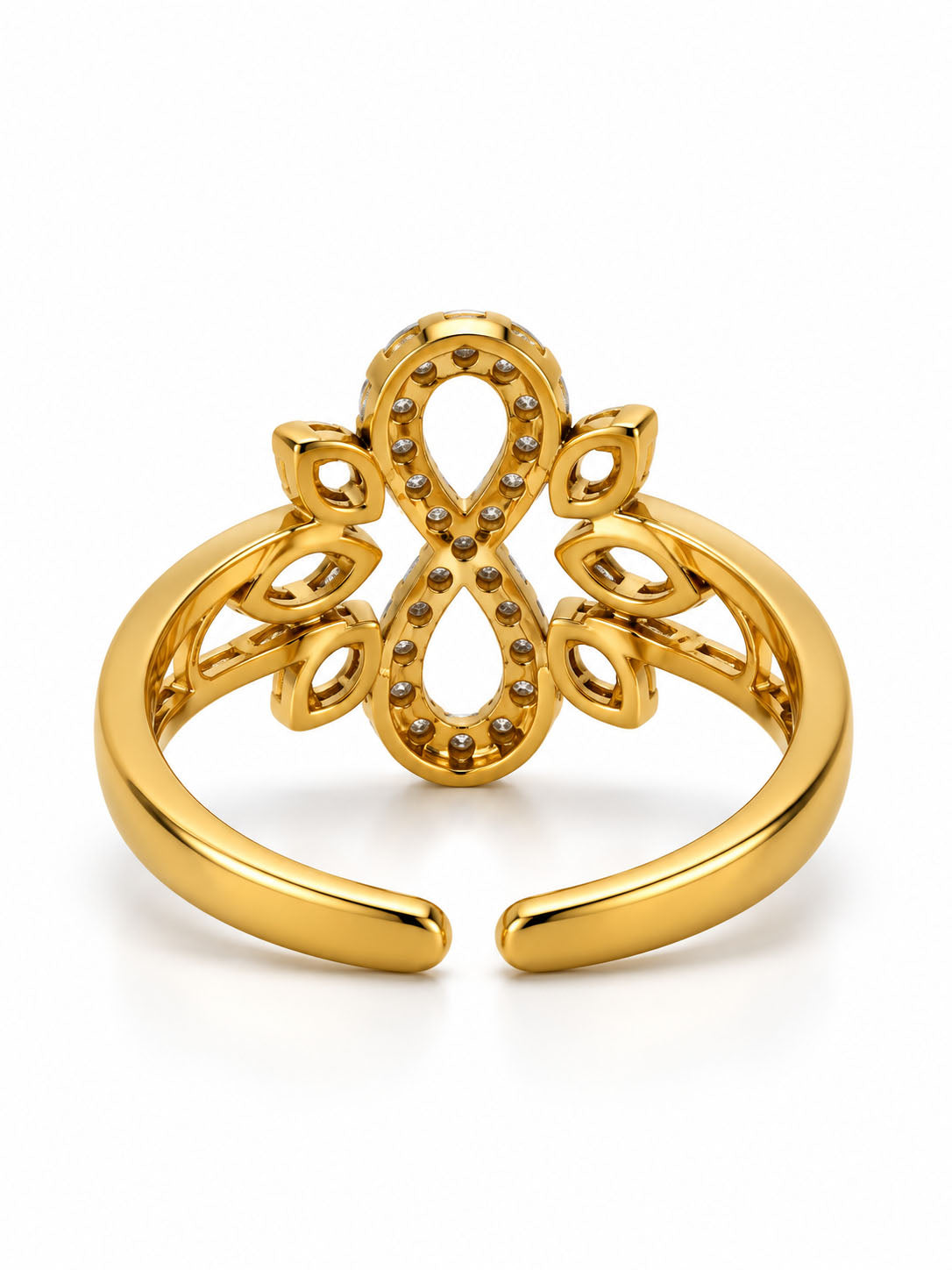 22K Gold Plated AD Finger Ring for Women