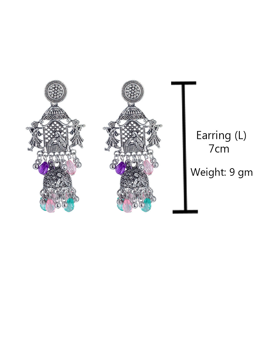 Doli Multicolour Beads Jhumka Earrings