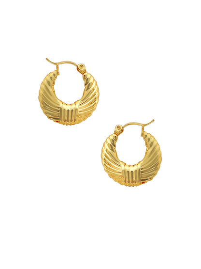 Stainless Steel Anti Tarnish Vintage Hoop Earrings
