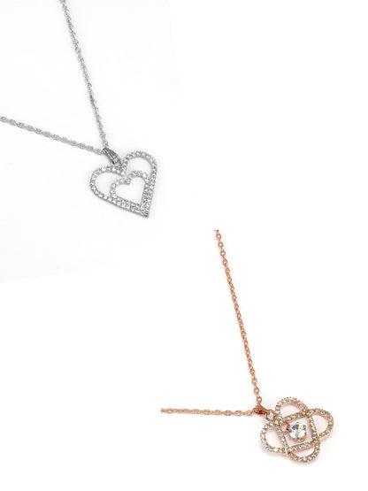 Pack of 2 Trendy Pendant & Earrings Set Gift