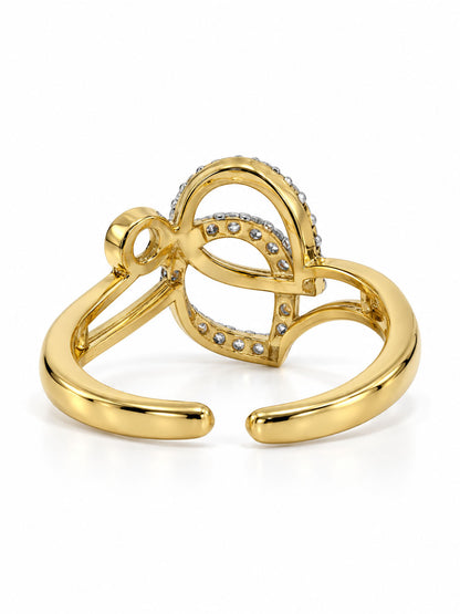 Gold Plated AD Finger Ring for Women