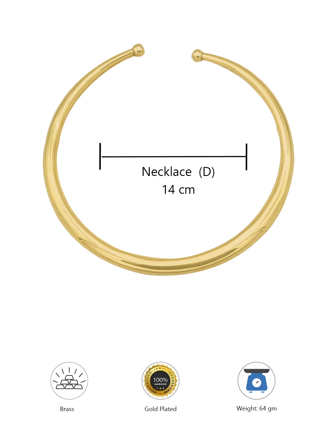Minimal Round Hasli Necklace