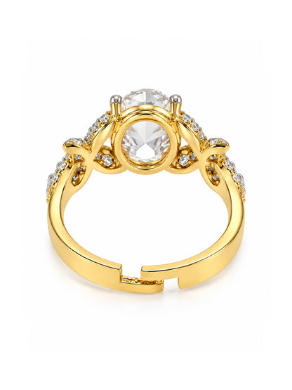 Gold Plated AD Finger Ring for Women