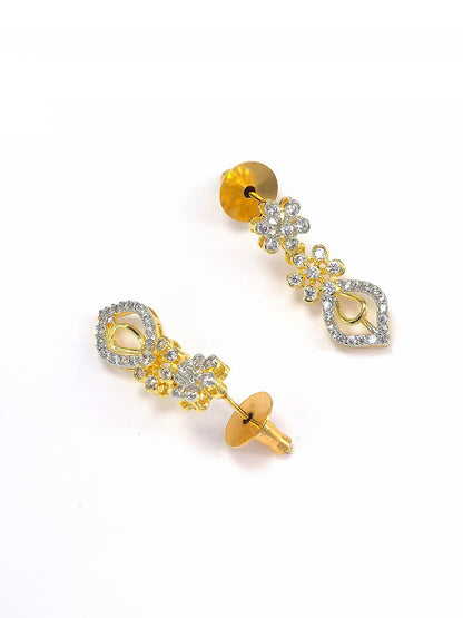 Floral American Diamond Jewellery Set