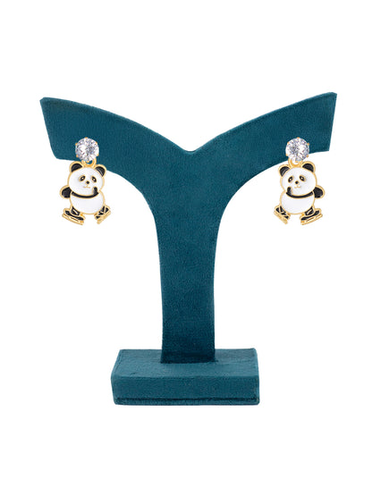 Set Of 3 Cute Panda Earrings For Girls