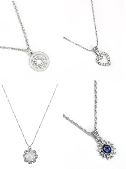 Pack of 4 Pendants & Earrings Set Gift