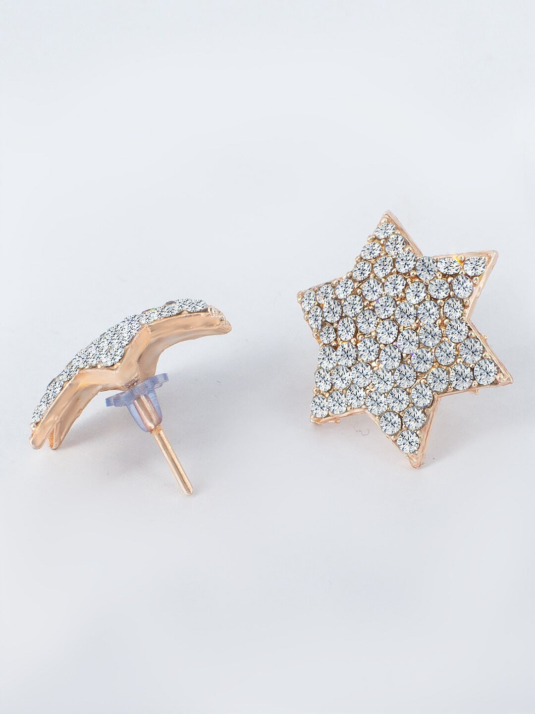 Pack of 8 CZ Geometric Stud Earrings