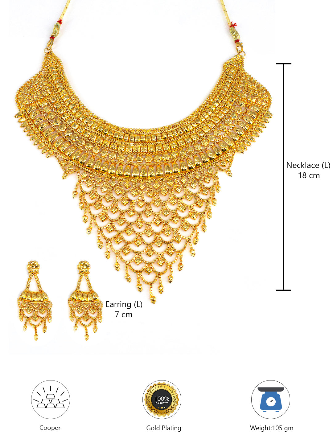 Traditional Gold-Plated Bridal Jewellery Set