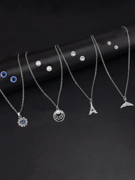 Pack of 4 Pendants & Earrings Set Gift