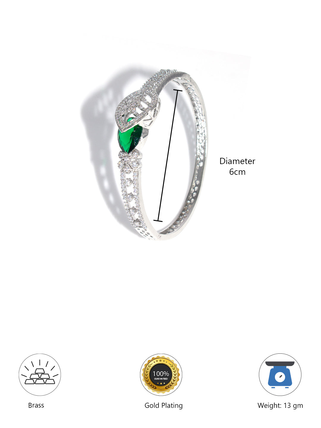 American Diamond Silver Plated Floral and Ethnic Design For Women and Girls