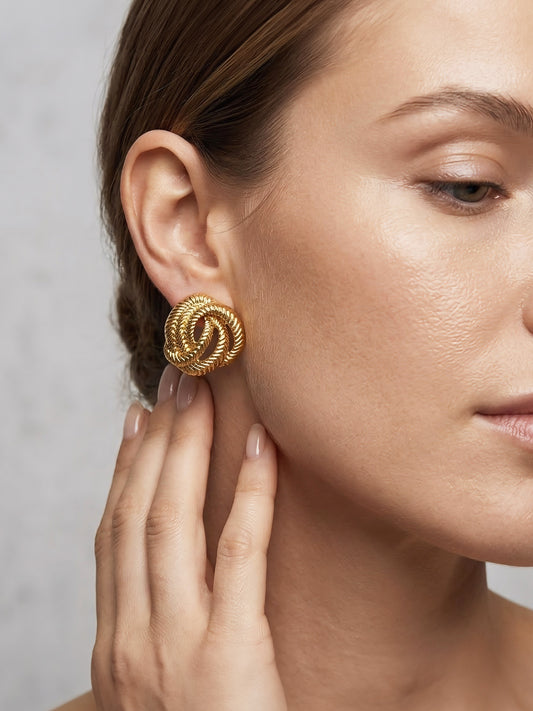 Gold Plated Minimal Earrings for Women