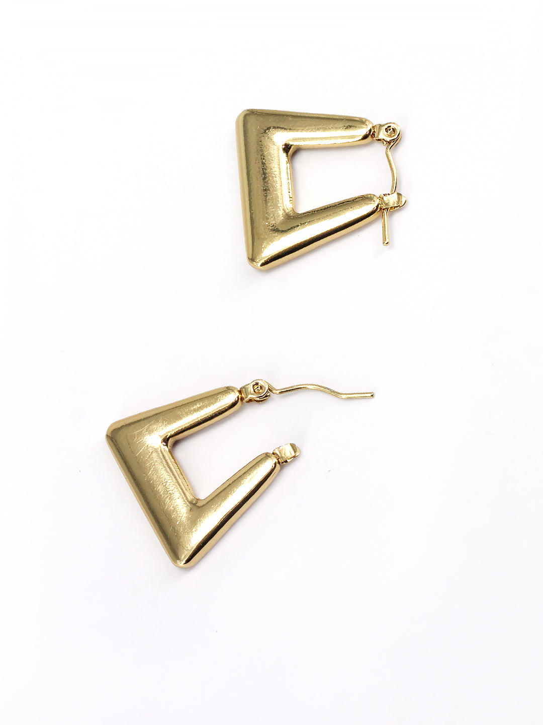 Stainless Steel Anti Tarnish U Cut Hoop Earrings