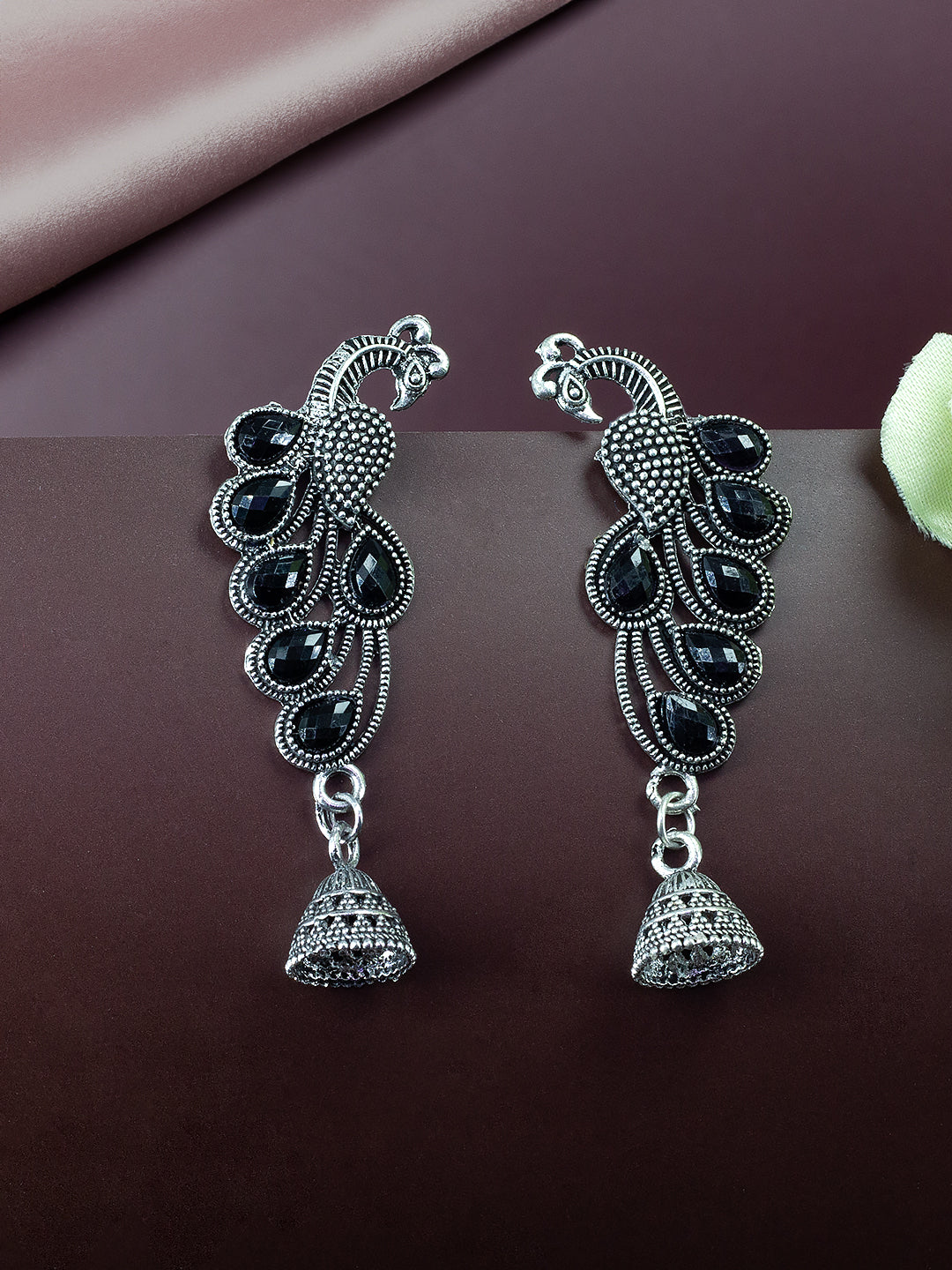 Pack of Eight Multicolour Jhumki & Drop Earrings