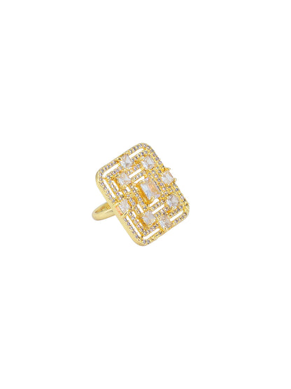 Square AD Adjustable Finger Ring