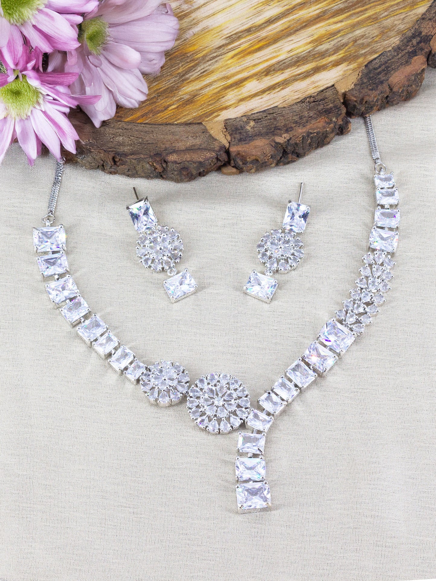 American Diamond Designer Premium Party Jewellery Set