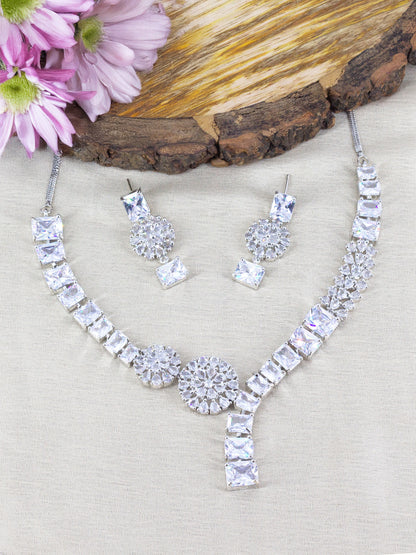 American Diamond Designer Premium Party Jewellery Set