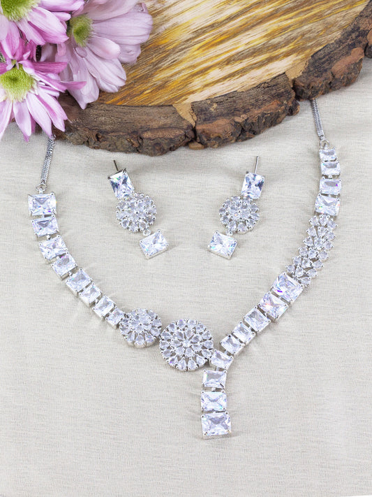 American Diamond Designer Premium Party Jewellery Set