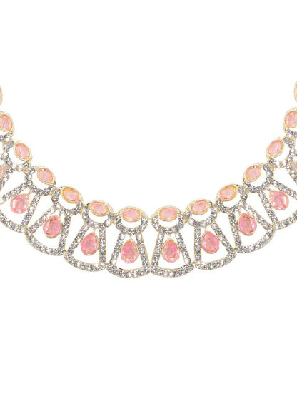 Pink Floral Jewellery Set