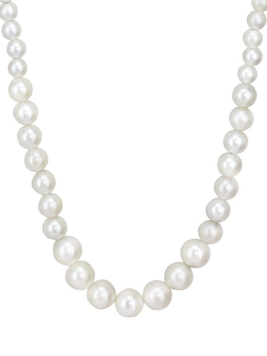 Gold Plated Pearl Beaded Moti Mala Necklace & Earrings