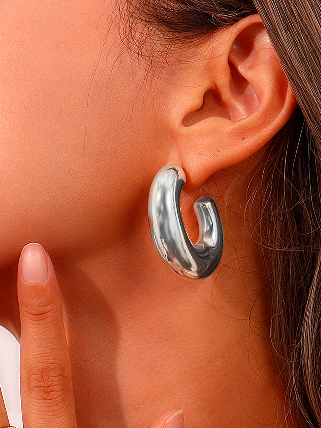 Pack of 12 Silver Plated & Rose Gold Plated Drop, Hoop & Studs Earrings