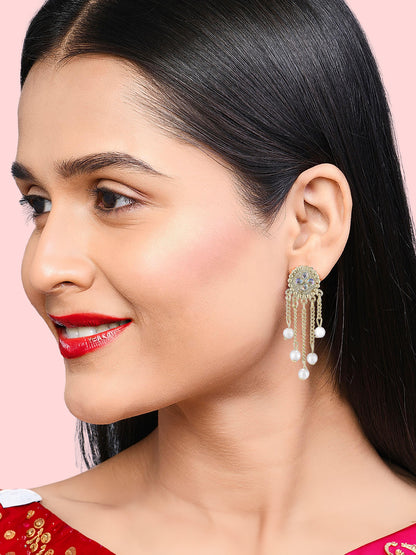 Floral Beads Drop Earrings