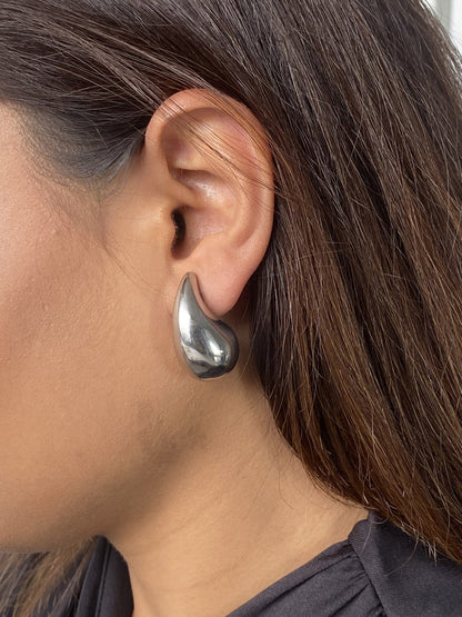 Pack of 12 Silver Plated & Rose Gold Plated Drop, Hoop & Studs Earrings