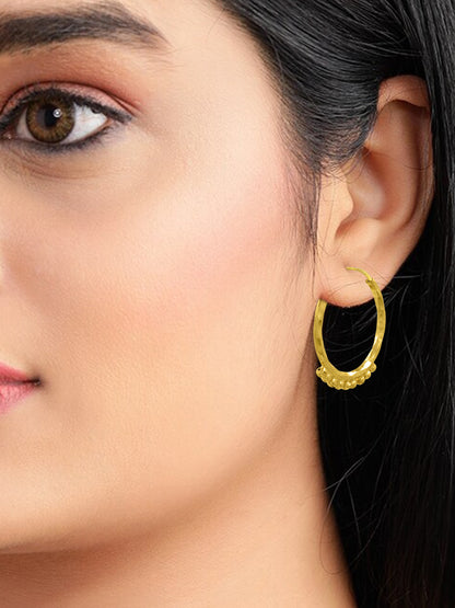 Gold Plated Circular Hoop Earrings
