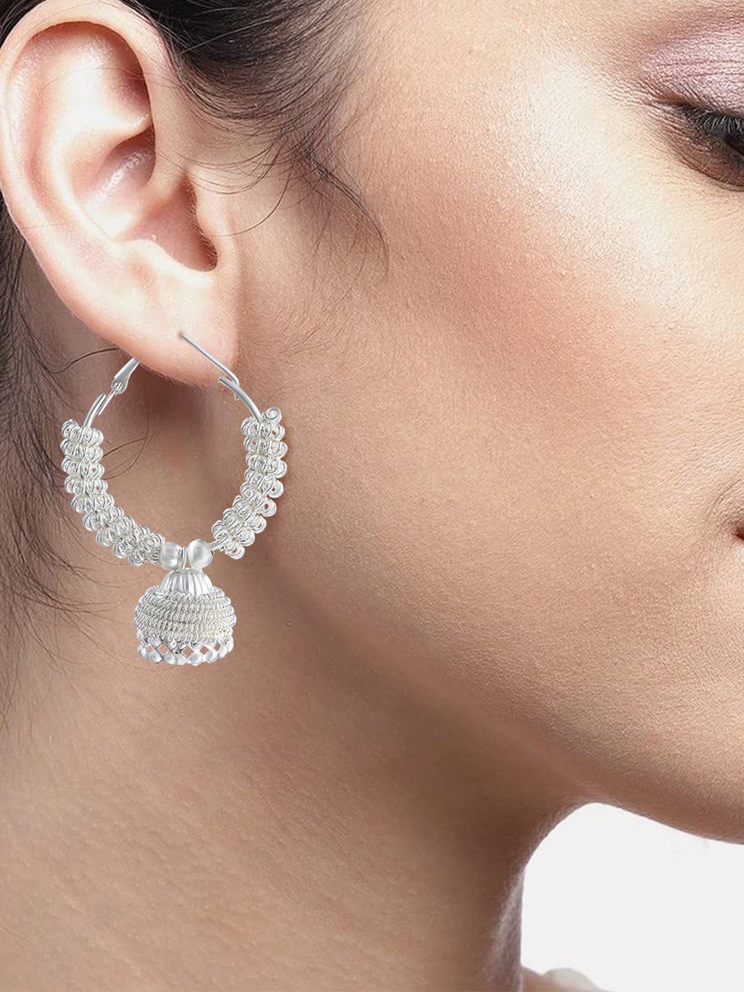 Pack of 3 Hoop Jhumka Earrings