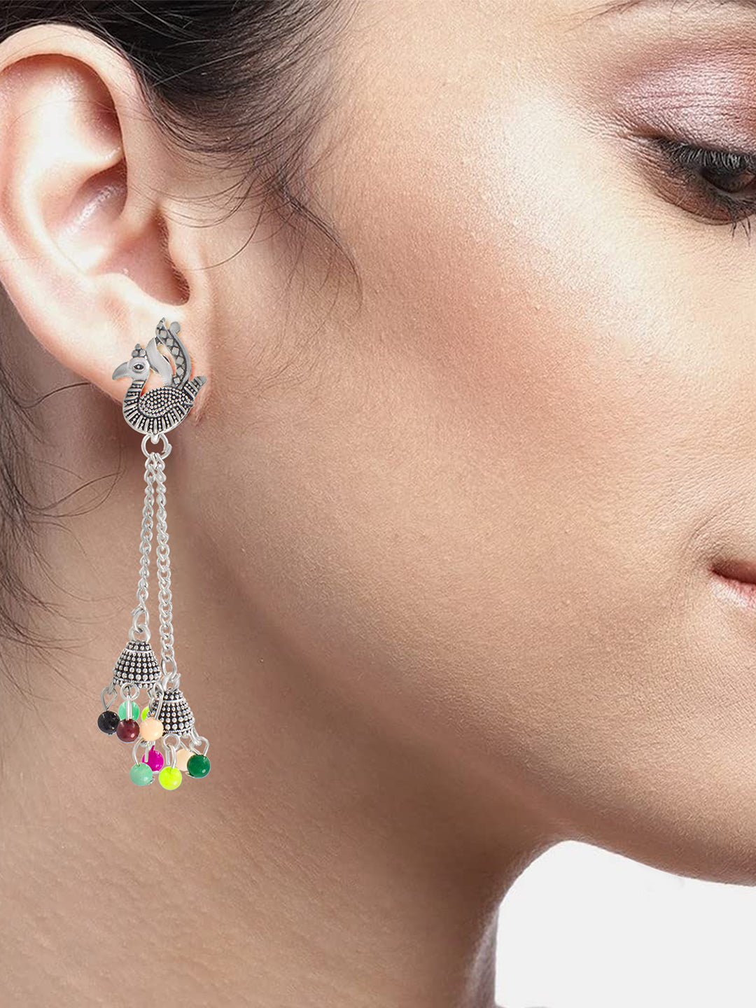Pack of 4 Oxidized Jhumka Earrings