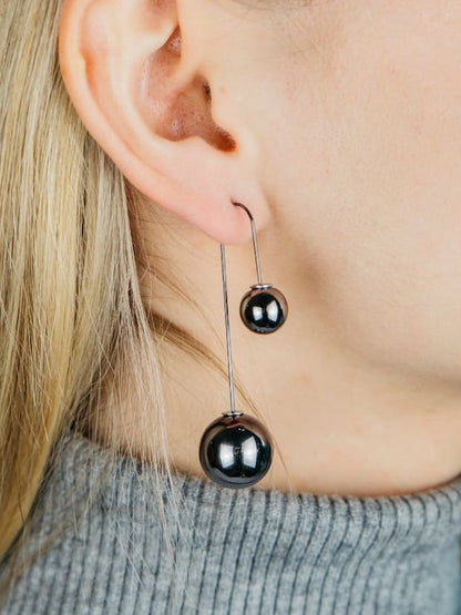 Pack of 3 Ball & Mesh Drop Earrings