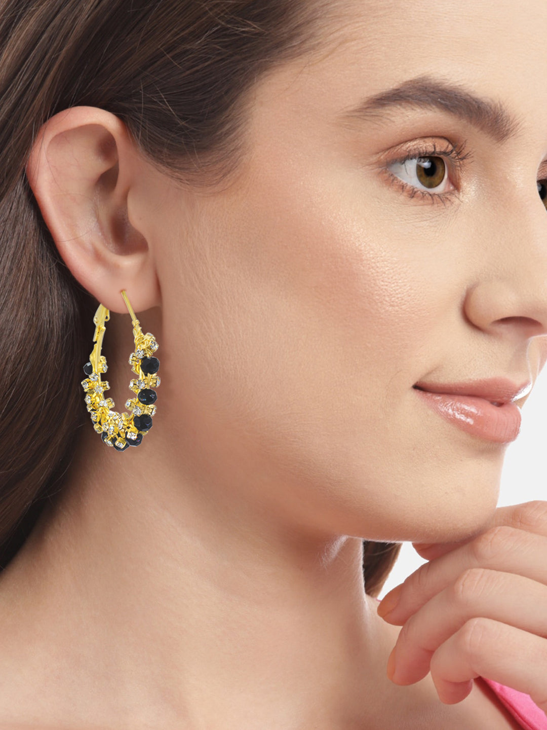Black Beaded Earrings