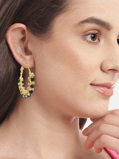 Black Beaded Earrings