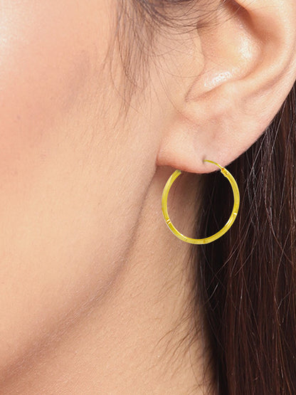 Gold Plated Circular Hoop Earrings