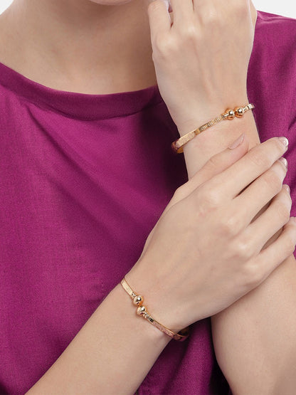 Set Of 2 Kada Style Adjustable Bangles