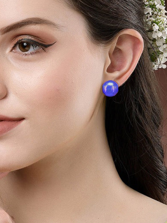 Blue Chunky Doom Earrings