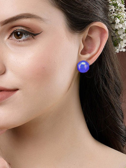 Blue Chunky Doom Earrings