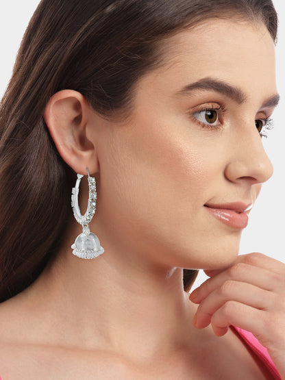Oxidized CZ Jhumki Earrings