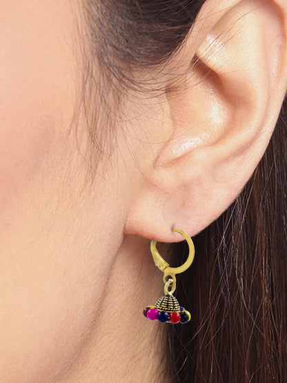 Pack of 6 Gold Plated Hoop, Jhumkas & Studs Earrings